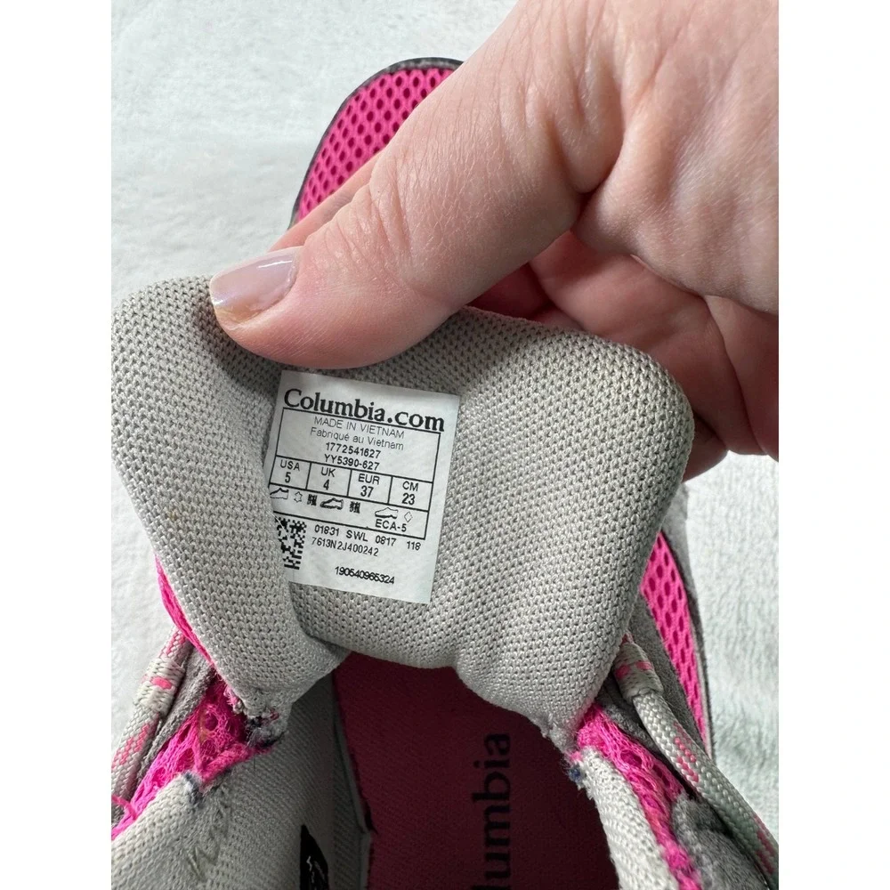 Columbia Access Point Hiking Boots Womens 5 Pink Multi Waterproof Techlite Shoes